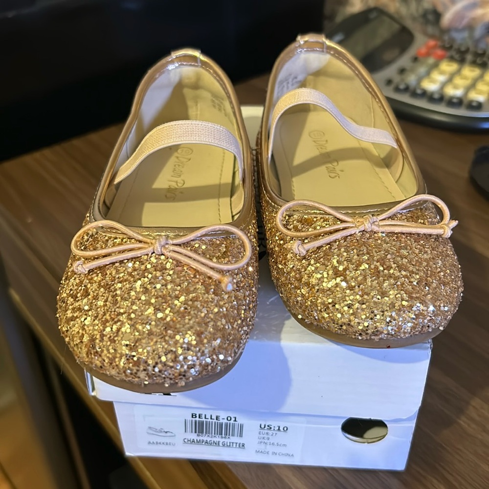 Glitter ballet flats